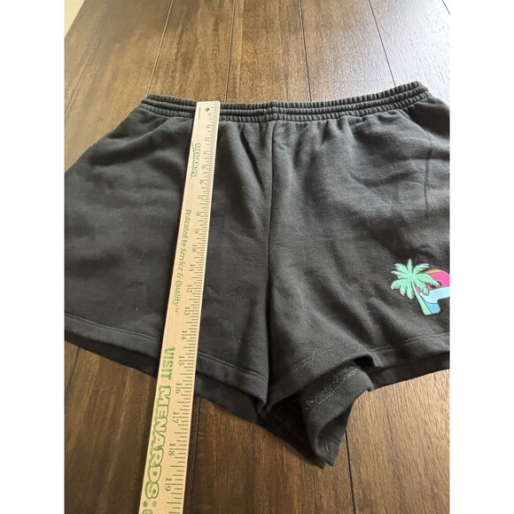 PINK Victoria's Secret Black Athletic Shorts Glitter Logo - Picture 5 of 9